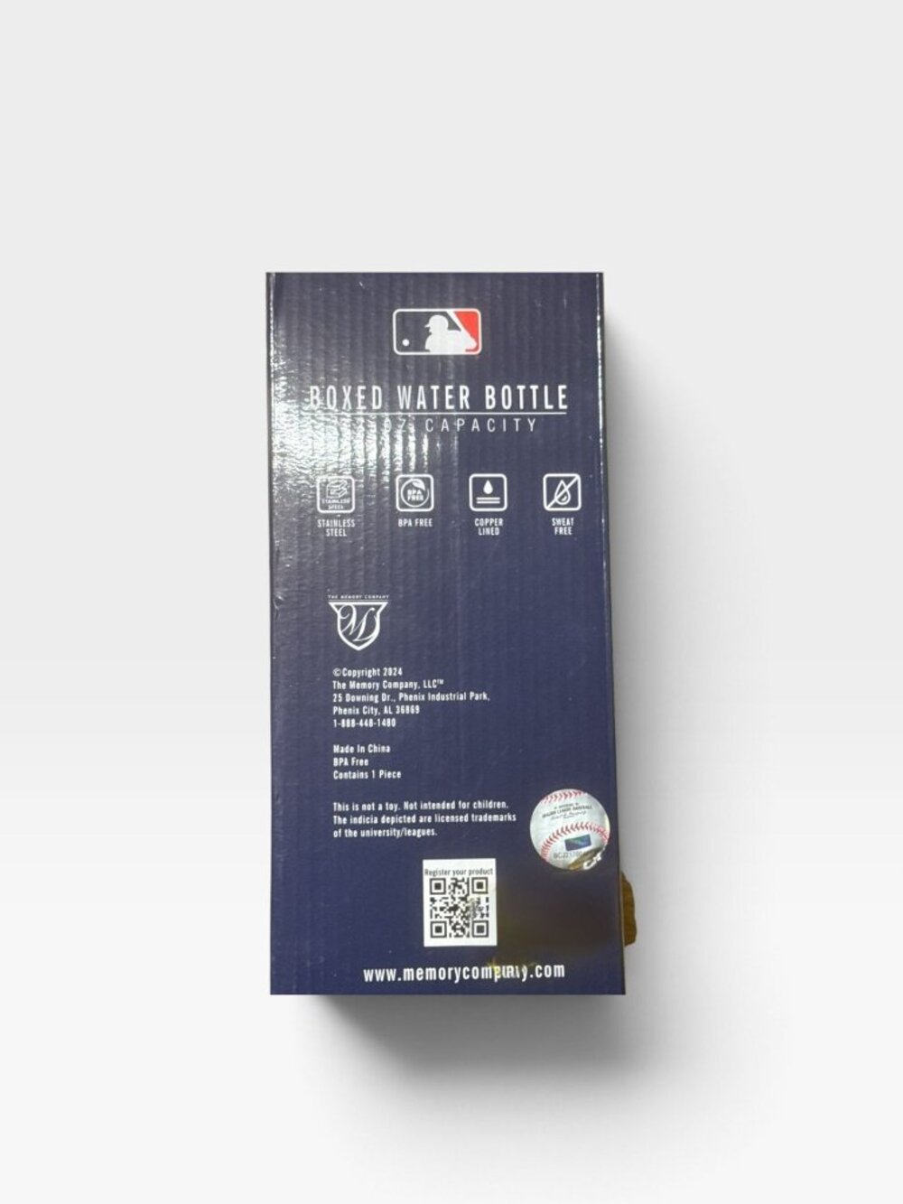 Boston Red Sox 32oz Stainless Steel Water Bottle Blue MLB the Memory Company NIB - Picture 3 of 3